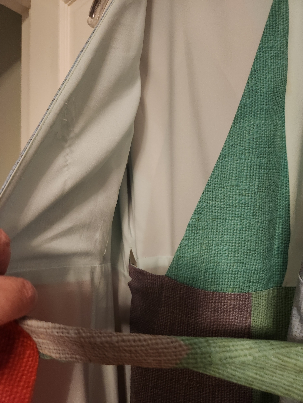 Hutch Colorblock Sleeveless Wrap Maxi Dress in Orange, Green, Purple - Picture 4 of 4